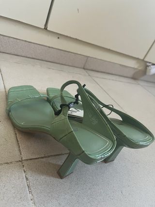 Tacones Zara - Verde Oliva