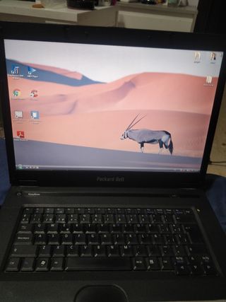 
Portátil Packard Bell plateado precio negociable 