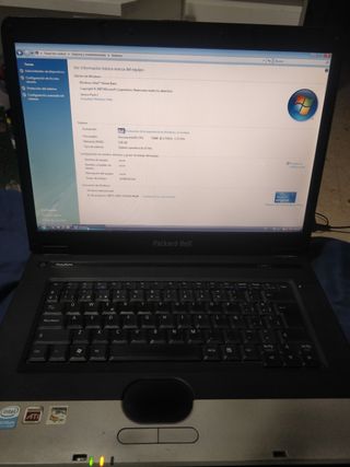 
Portátil Packard Bell plateado precio negociable 