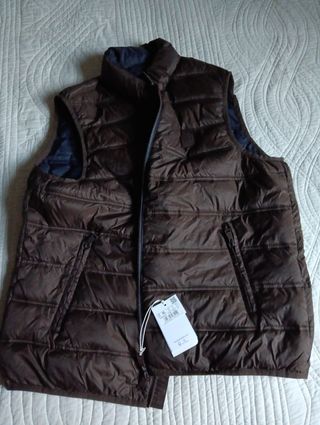 Chaleco acolchado marrón XL