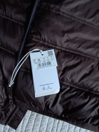Chaleco acolchado marrón XL