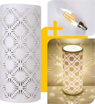 Lámpara mesa LED blanca 6W - cerámica