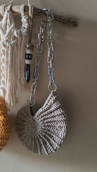 Bolso crochet beige - Bolso de mano