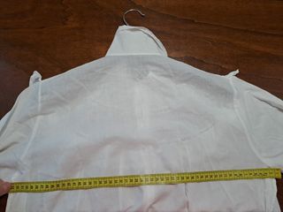 Camicia notte vintage ricamata pizzo maniche lungh