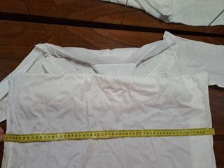 Camicia notte vintage ricamata pizzo maniche lungh