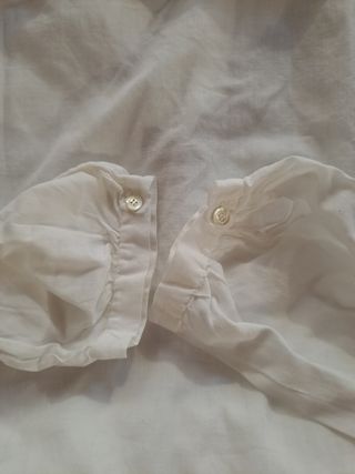 Camicia notte vintage ricamata pizzo maniche lungh