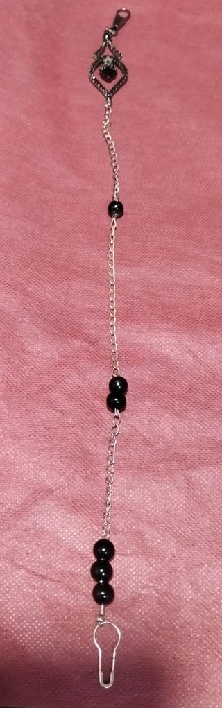 Porta abanicos negro plata