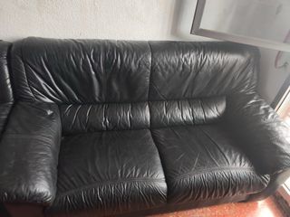2 Sillones Cuero Negro - Originales