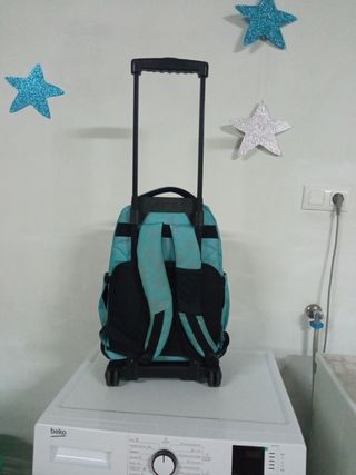 Mochila trolley infantil, turquesa