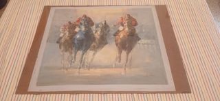 Cuadro carrera caballos - Acrílico