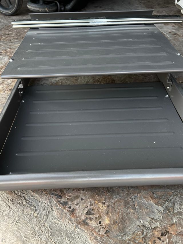 Estante zapatero extraible, gris oscuro, 57x43x17