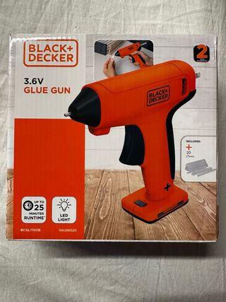 Black+Decker 3.6V Pistola a caldo senza cavo 