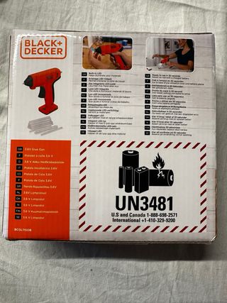 Black+Decker 3.6V Pistola a caldo senza cavo 