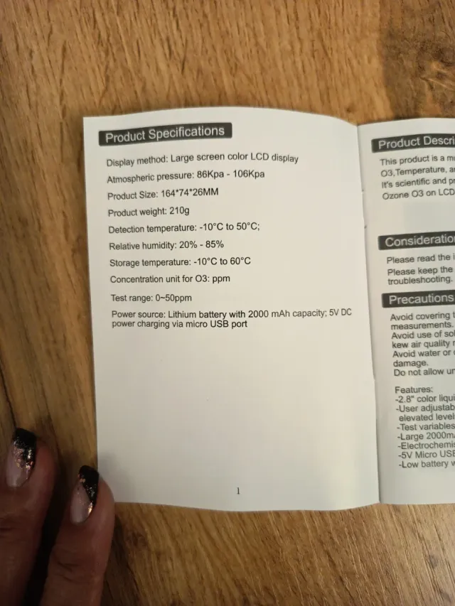 Misuratore Ozono Aria - Rilevatore