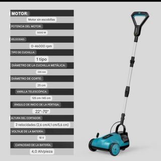 A ESTRENAR! Cortacésped eléctrico 2 baterías Litio