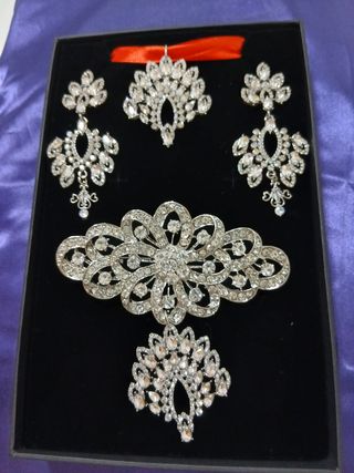 Aderezo cristal plata trajes regionales