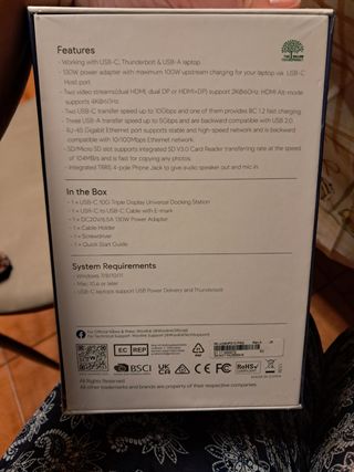 WAVLINK Docking Station DisplayLink 3xHDMI