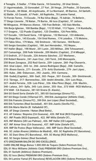 LOTE 154 CROMOS LIGA ADRENALYN XL 2024-25