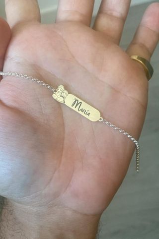 Pulsera plata nombre María