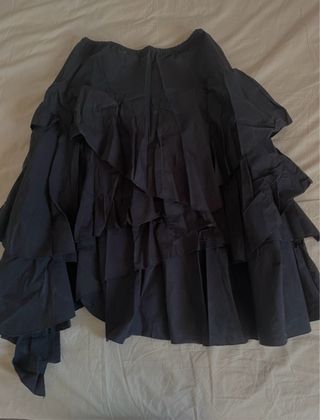 Falda exhuberante negra boho volúmenes. Talla M