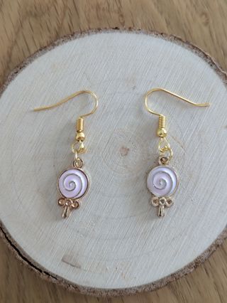 Pendientes caramelo dorados