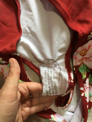 Bañador rojo - Bikini floral