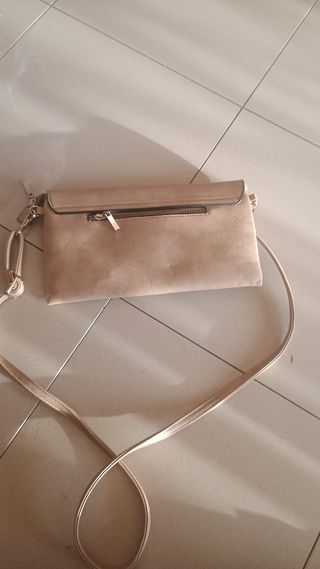 Bolso bandolera beige