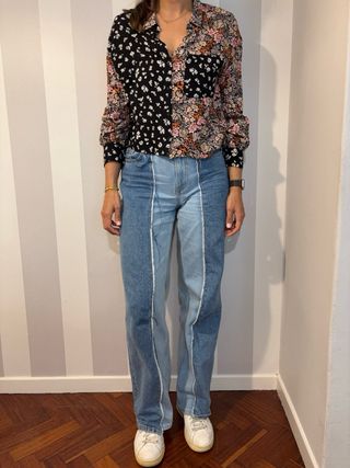 Camisa Zara flores multicolor