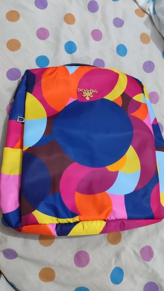 Mochila Poaba multicolor antirrobo