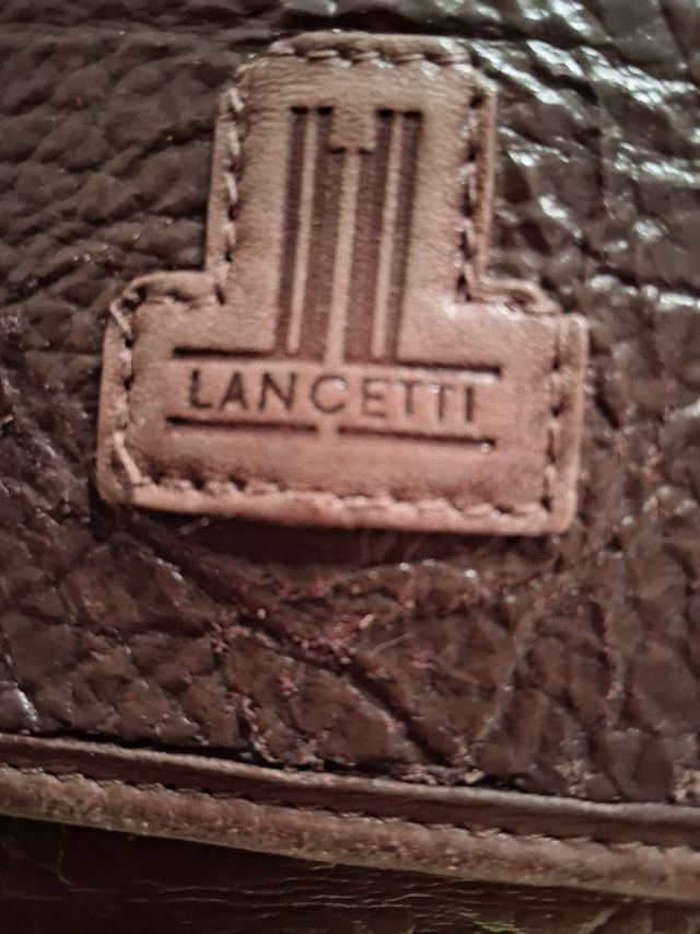 Borsa lancetti marrone scuro 
