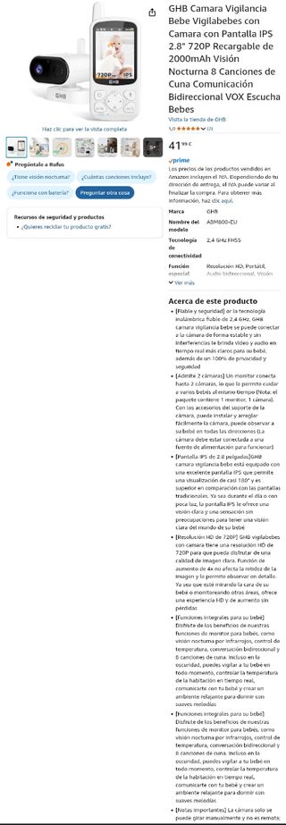 Cámara vigilabebes Ghb