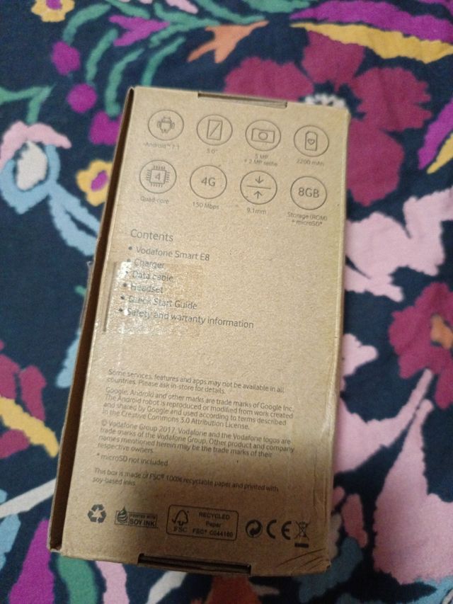 Vodafone Smart E8 - móvil negro nuevo