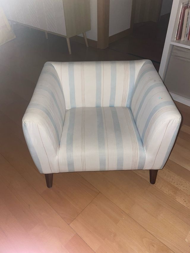 Sillón infantil Zara Home - Azul y blanco