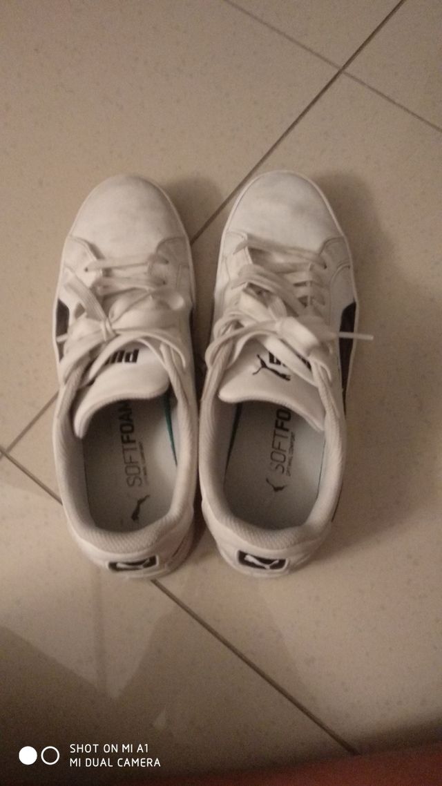 Puma Smash Vulc - Scarpe bianche/nere