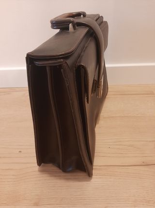 Cartera Piel Marrón Vintage