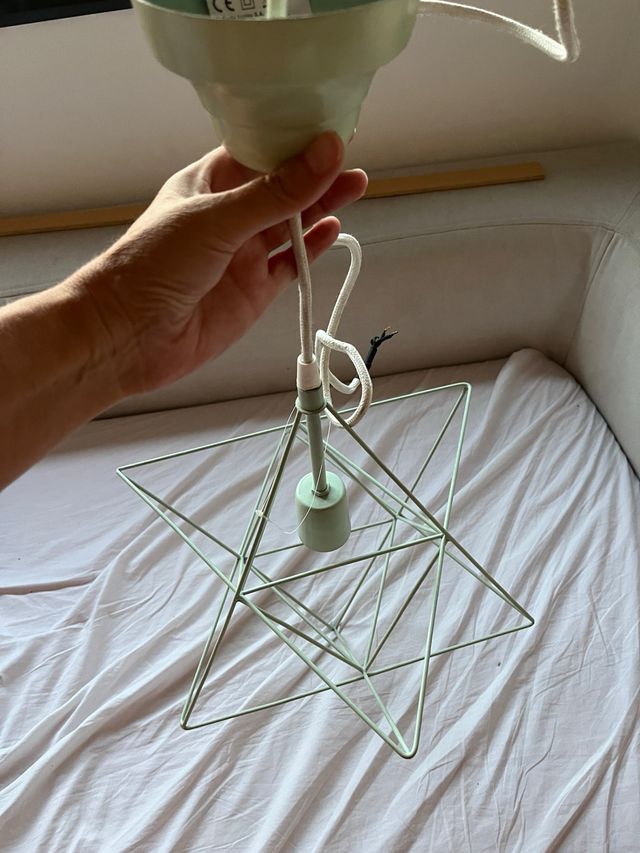 Lámpara colgante verde mini home