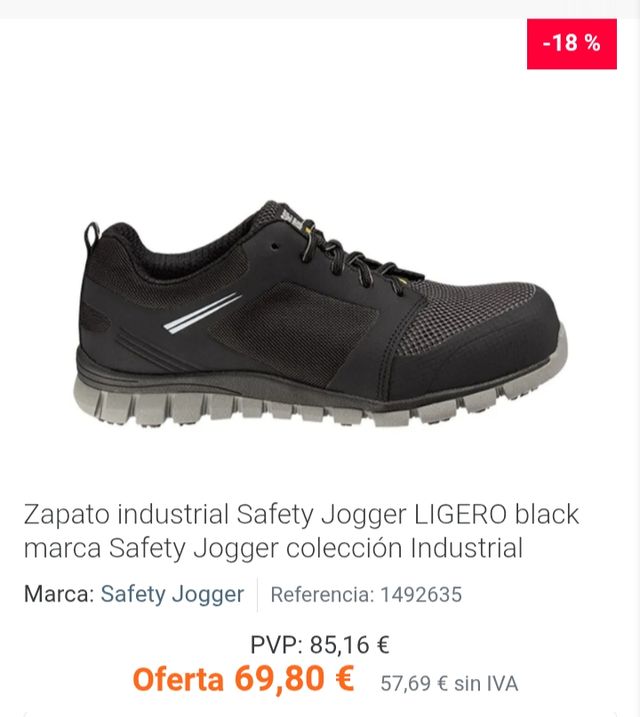 Zapatillas de trabajo negras