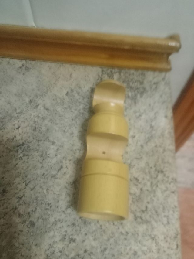 Barra cortina madera, color beige