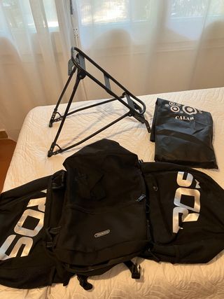 Portabultos bici + 3 bolsas