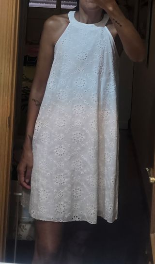 Vestido túnica, nuevo, sin usar, con escote halter