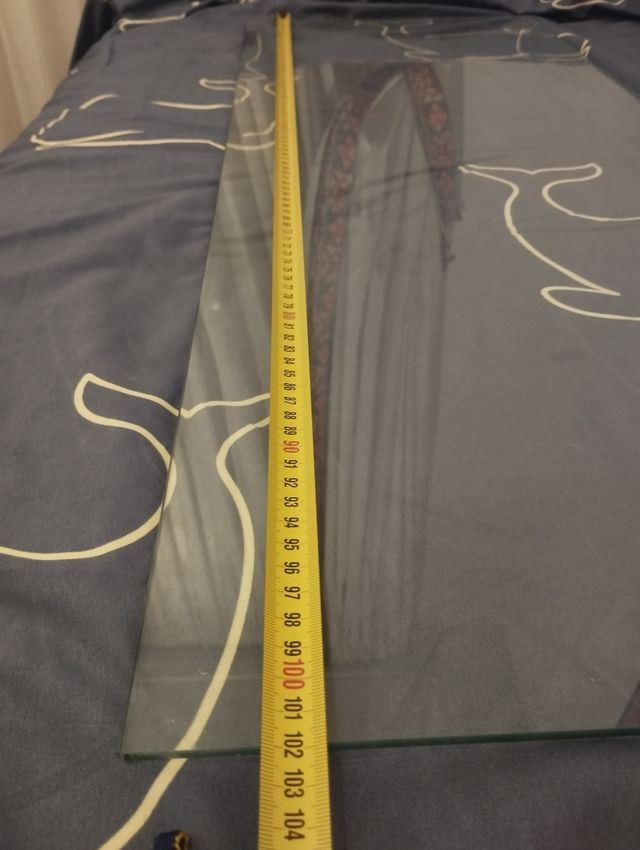 Cristal Rectangular mesa ó cómoda