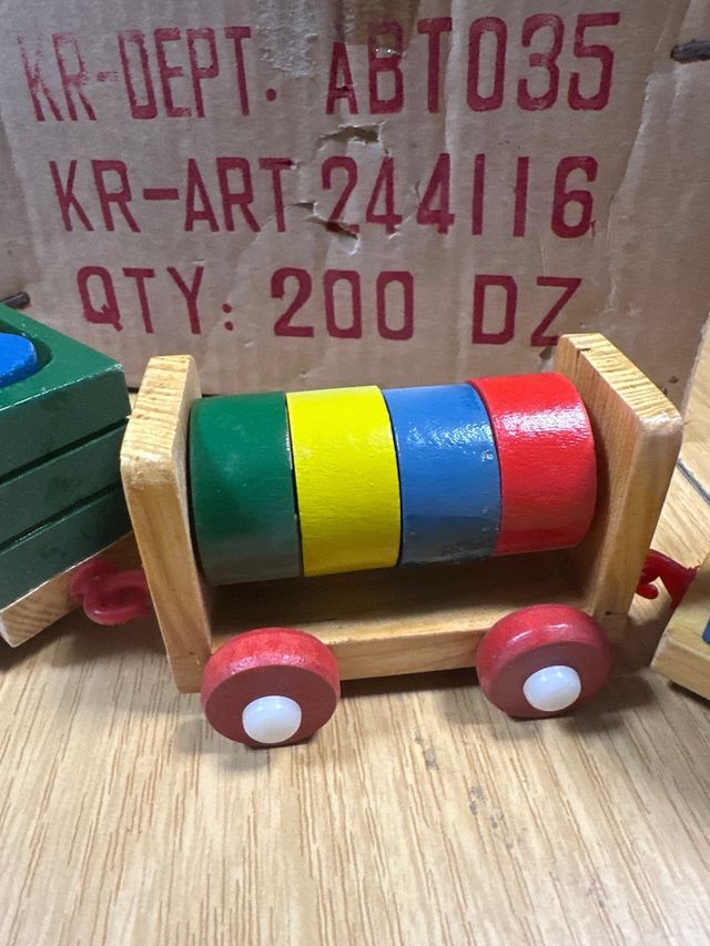 Tren madera vintage - Juguete antiguo