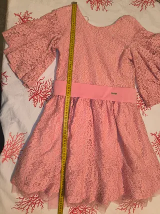 Vestido encaje niña rosa