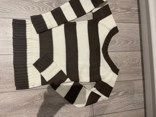 Jersey rayas marrón Bershka M