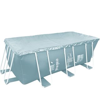 Piscina rectangular - cubierta lona gris