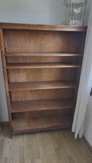 Librería antigua de roble macizo