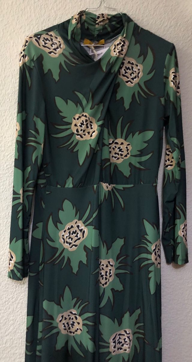 Vestido verde estampado - Talla M