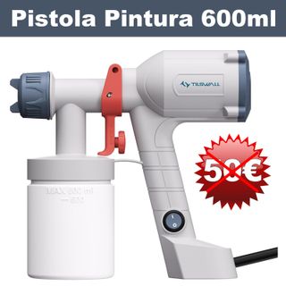 ★ Pistola Pintura Pulverizadora 600ml, Eléctrica