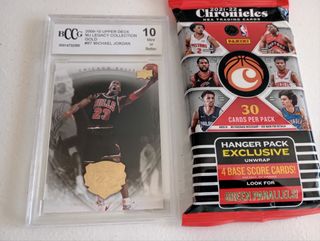 Michael Jordan gradeada 10 Beckett y Fat Pack NBA