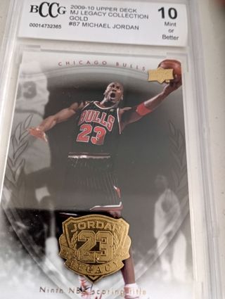 Michael Jordan gradeada 10 Beckett y Fat Pack NBA